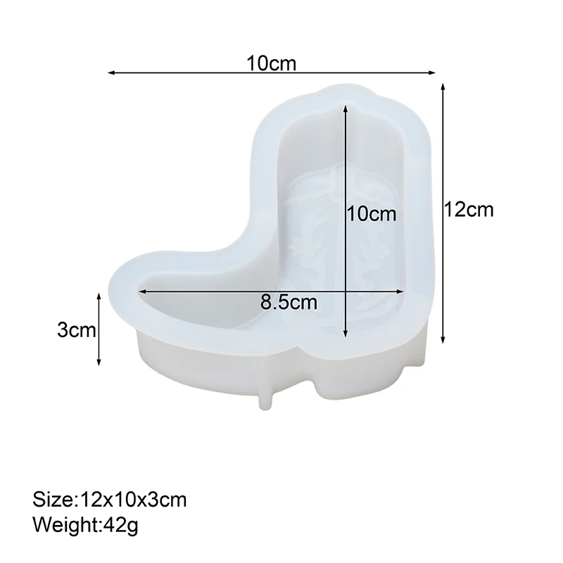 Christmas Boots Candle Silicone Mold DIY Handmade Aromatherapy Gypsum Soap Candle Making Mould Cowboy Boot Silicone Molds