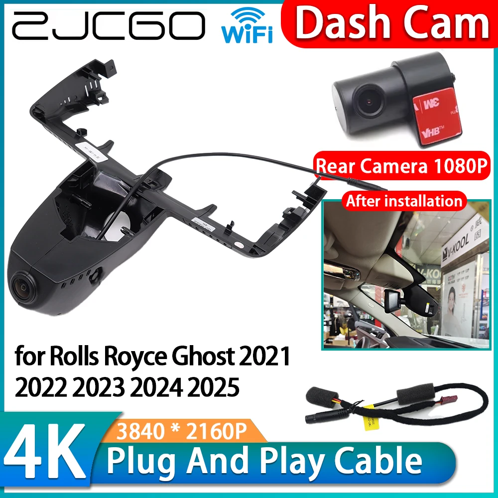 UHD 4K 2160P Plug and Play DVR Dash Cam UHD Video Recorder for Rolls Royce Ghost 2021 2022 2023 2024 2025