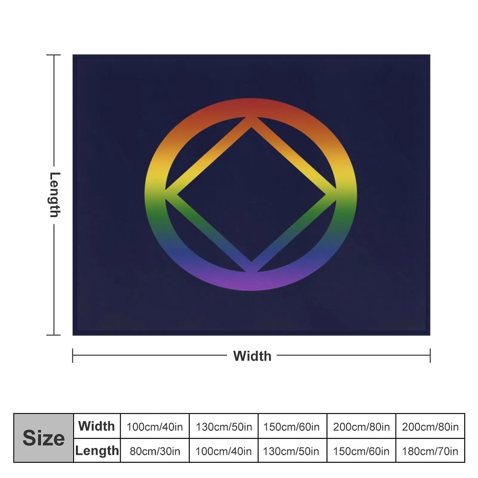 Narcotics Anonymous Rainbow Pride Symbol Throw Blanket Softest Flannels bed plaid Blankets