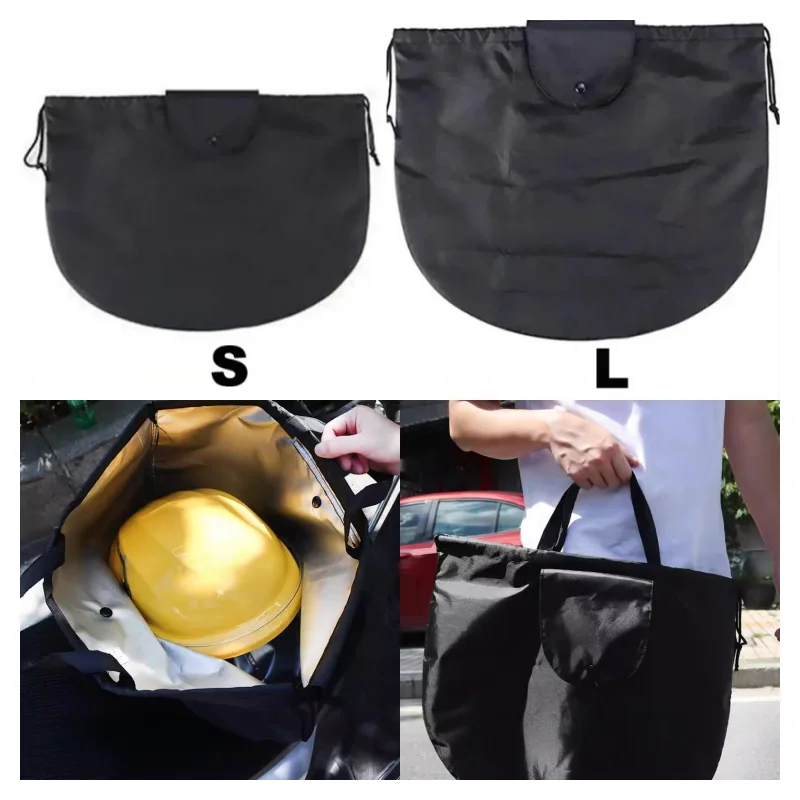 

Водонепроницаемая сумка для хранения шлемов, пылезащитная сумка для шлемов для электровелосипедов и мотоциклов, защитная сумка для полноразмерных шлемов с ручкой на шнурке.