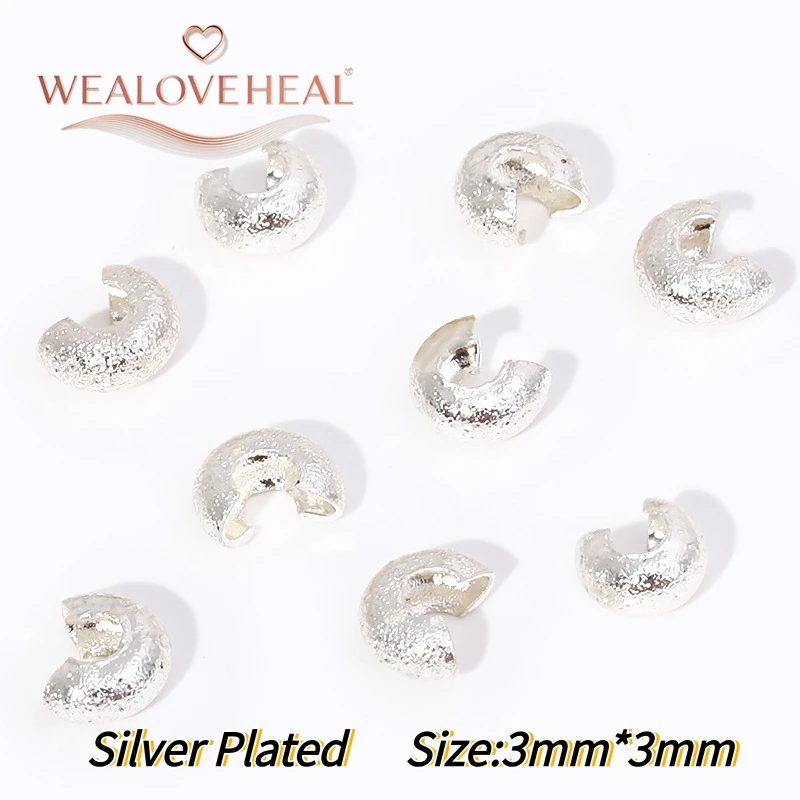 50/100 Stück 18K vergoldete Messing-C-Form-Klemmverschlüsse 3/4/5mm Halbmond-Klemmperlen Stopper DIY Schmuckherstellung Zubehör – Detail 35