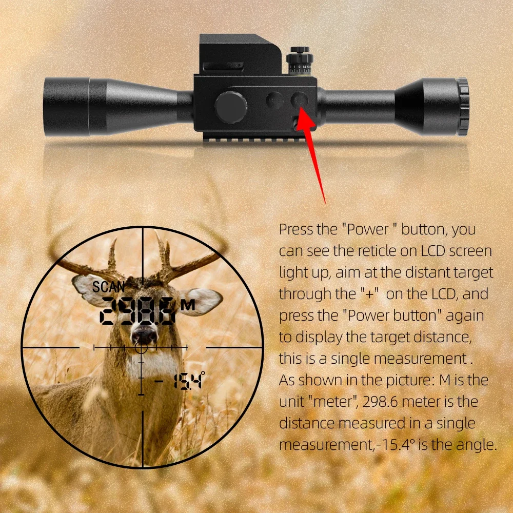 Angle Measurement 6.67mm Exit Pupil Diameter 40mm Diameter of Pupil 905nm Laser Wavelength Hunting Finder Sight Optical Aiming