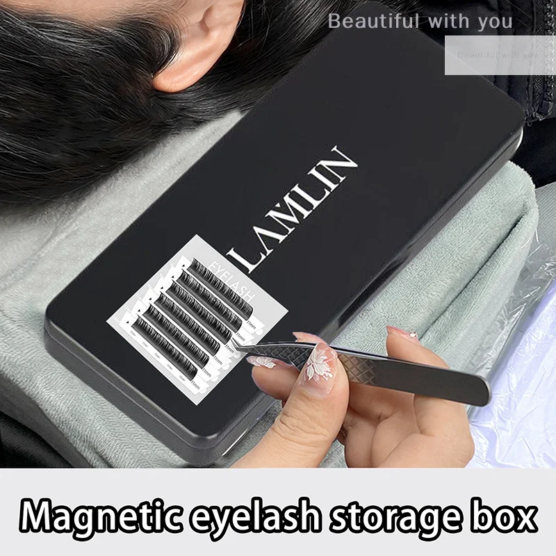 

NewEyelash Grafting Table Portable Eyelash Organizer Eyelash Box Space Saving Storage Box Eyelash Extension Studio Tool