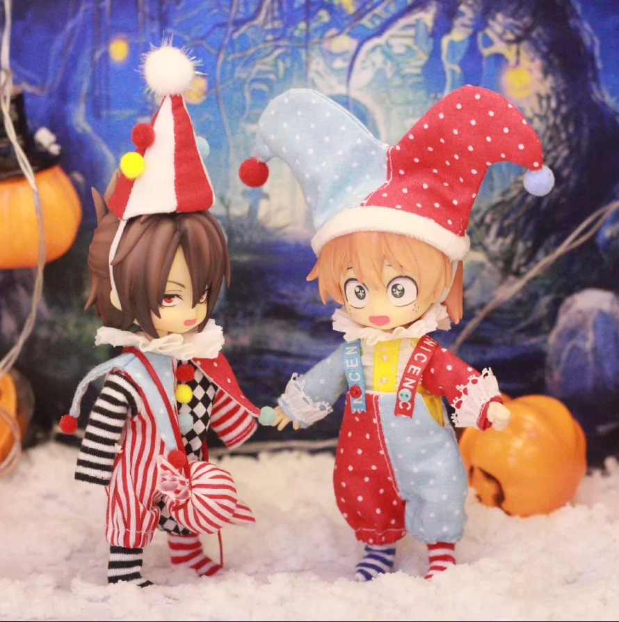 OB11 doll Clothes Birthday Clown Halloween Christmas Set 4-piece Set for Men and Women 12 pt bjd GSC YMY P9