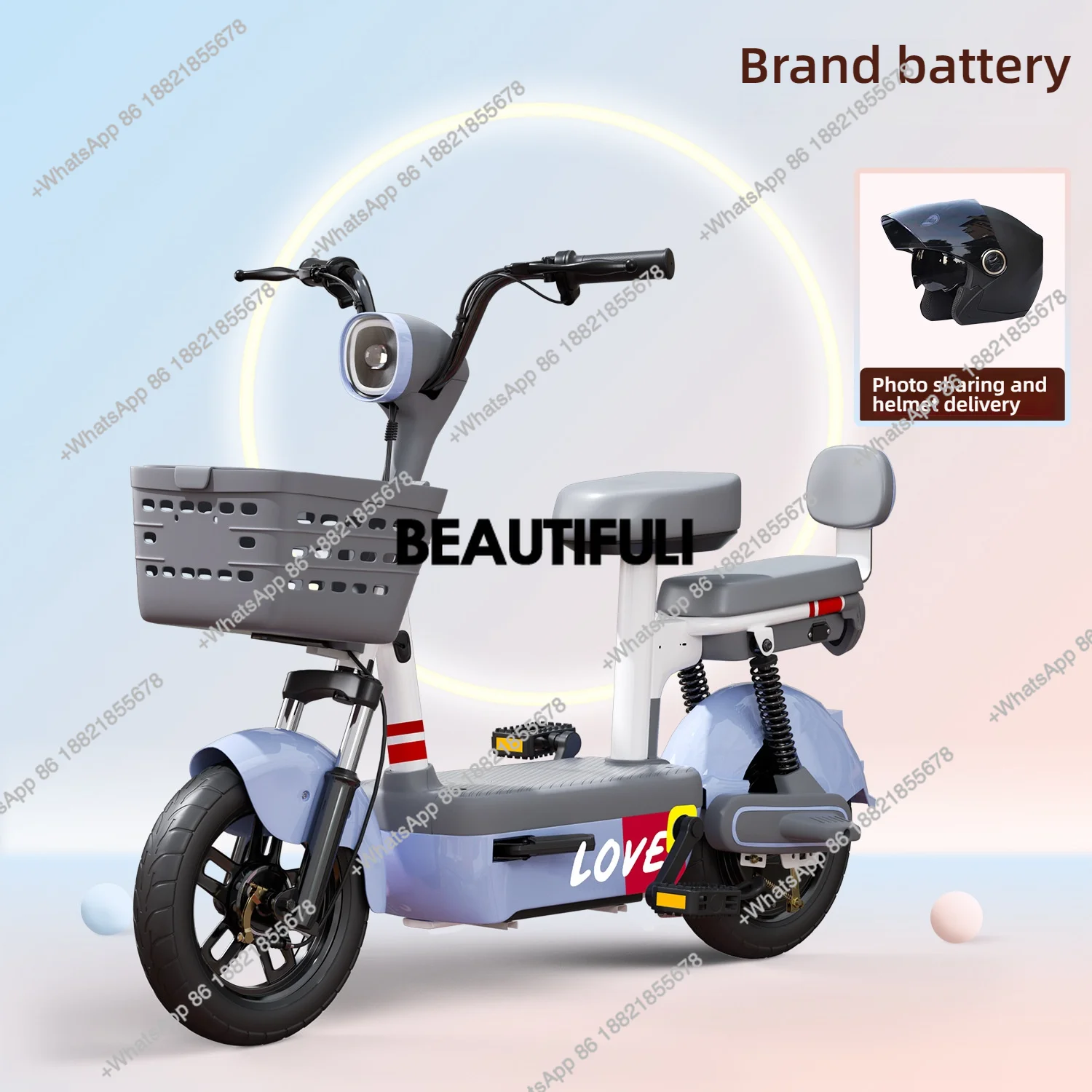 Electric Bicycles for Both Men and Women, Electric for Two Adults, 48V Lithium Batteries, Lightweight Shock Resistant