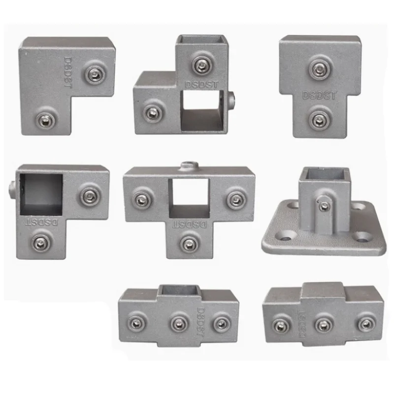 20X20mm Square Pipe Connector Buckle Elbow Pipe Plug Fixed Buckle Flange Seat Square Steel Square pipe fitting joint