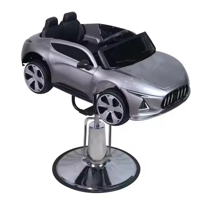 Wholesale Custom Kids Car Barber Chair Children Friendly Metal Salon Furniture With Leather For Workshops