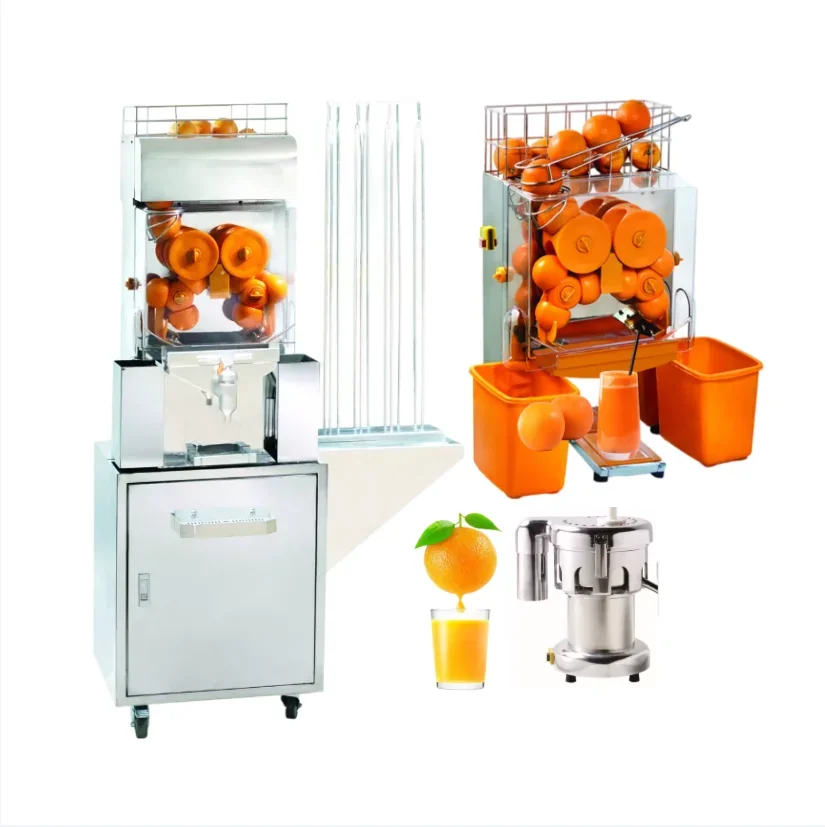 industrial-orange-juicer-machine authomatic automatic feed electric lemon orange citrus juicer stainless steel	large scale metal