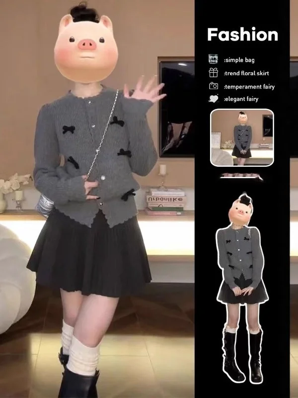 

ay Вязаный свитер для женщин с узлом Осень-зима Новый Sle Маленький размер Внутренняя одежда Slim Fit круглый Ne Lon...