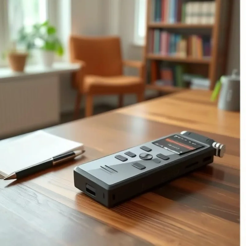 Perekam T70 Baru Perekaman Stereo Leher Ganda Perekam Pengurang Kebisingan Cerdas Kontrol Suara Line-in