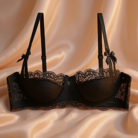 MOYISU French Romantic Lace Comfortable Breathable Sensual Lingerie Set Collection For 32-38 A B Cup Girls Push Up Underwear SET