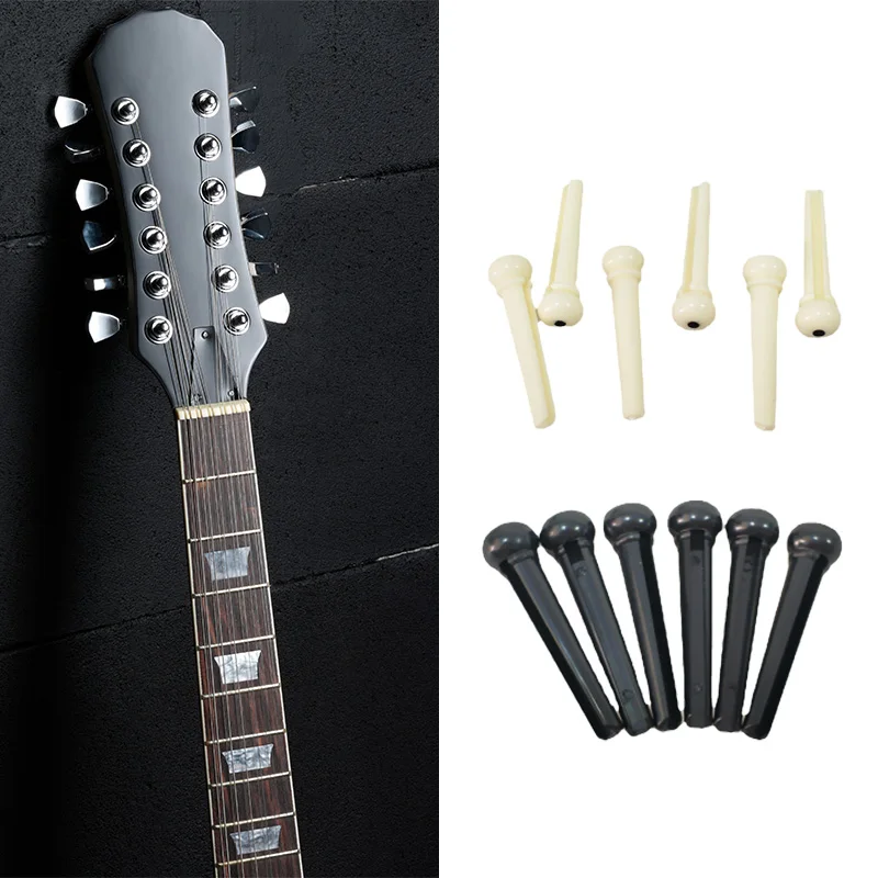 Musical Instrument Accessories Guitar Fixed String Nails 6 Packs Extended Sustain Fixed String Tapered Durable String Post Nails