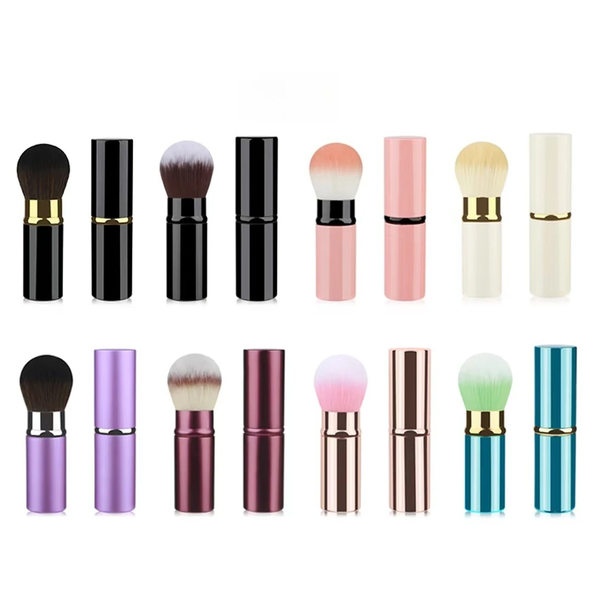 1 قطعة فرشاة قابلة للسحب فرشاة للمكياج مسحوق أحمر الخدود مسحوق الأساس الوجه المخفي كابوكي فرشاة للمكياج أدوات التجميل #6