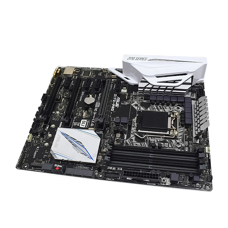 Imagem -05 - Placa Mãe Suporte I77700 6700k I5-7600 6500 I3-7320 6300 Cpu Lga 1151 4xddr4 Intel Z170 M.2 Nvme Pcie 3.0 Atx Asus-z170-pro