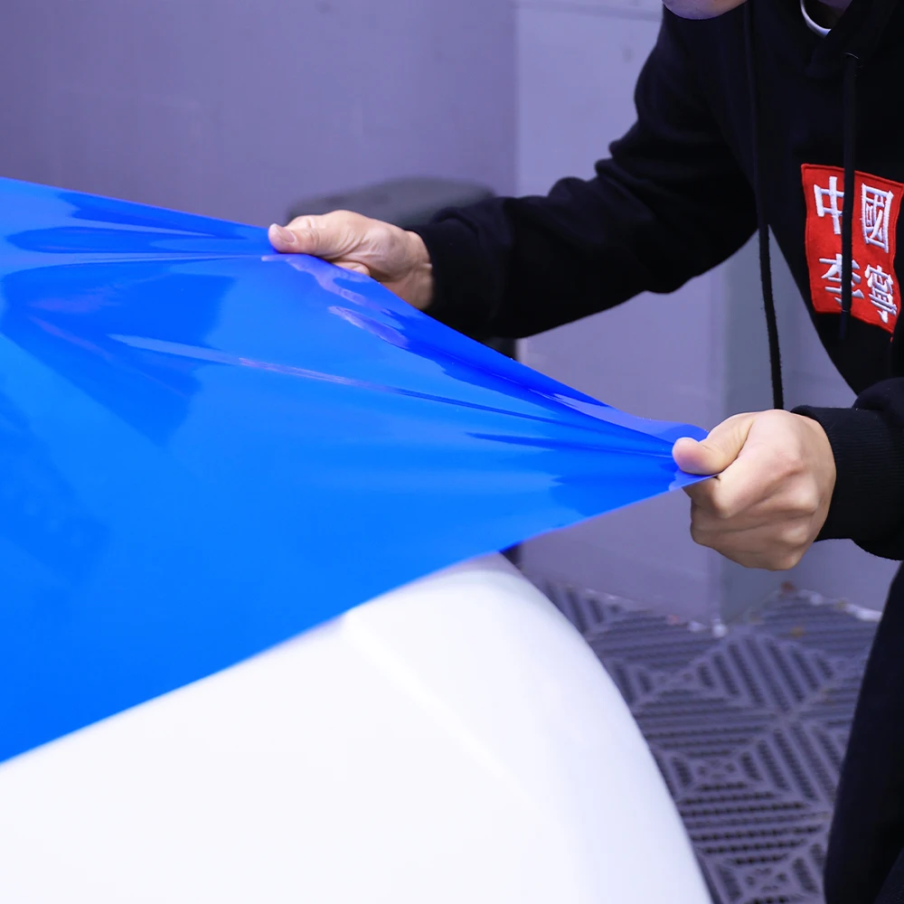 

Blue Color PPF TPU Self Healing Anti-Scratch TPU 8mil 5*50FT Color Ppf Car Color Ppf Tpu for Automobile Paint Protection Film