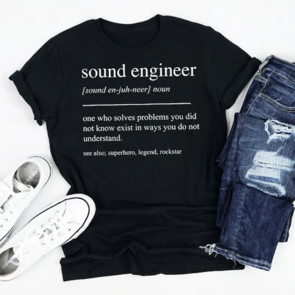 Sound Engineer Gift Sound Engineer Shirt Sound Engineer Tshirt Streetwear Harajuku Men Clothing Vintage T Shirt Camisetas
