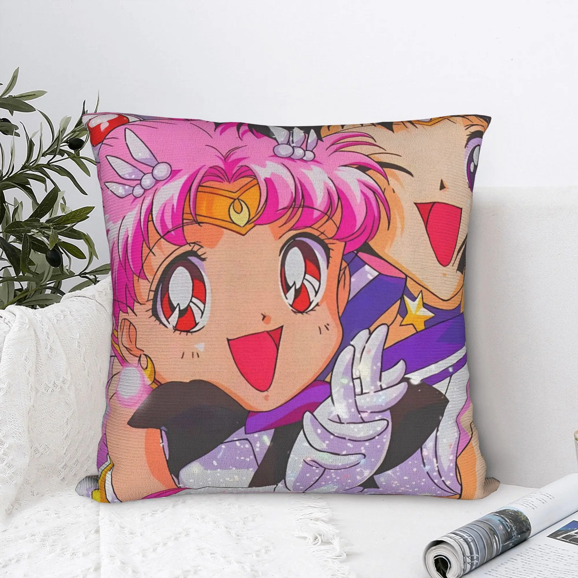 Pillow Case Sailor Moon Comfy  Pillow Cover For Living Room Chair Funny Pillowcases