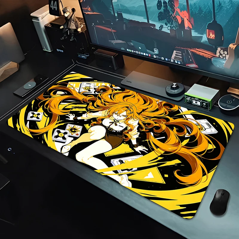 Popular Mouse Pad Steins Gate Big Size Laptop Desk Mat Gabinete Game Carpet Non-Slip Anime Keyboard Pad Gaming Extended Mousepad