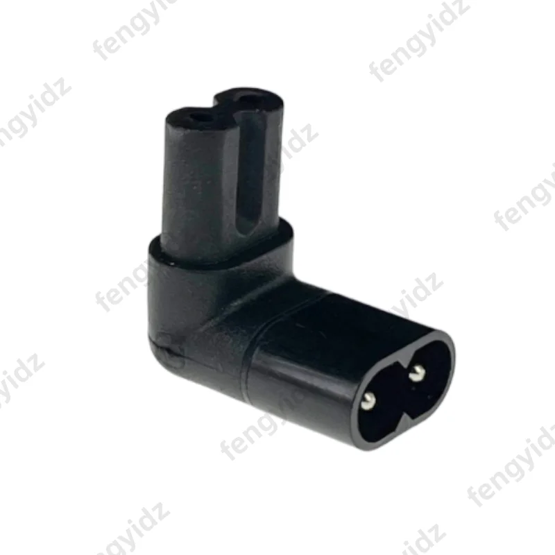 IEC320 2-Pin C7 أنثى إلى C8 ذكر الشكل 8 محول الطاقة حتى أسفل زاوية موصل الزاوية اليمنى التيار المتناوب محول الطاقة تمديد