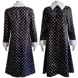 Carnival black floral dress women's Gothic ghost vampire costume Halloween role-playing costume cool new mom and dad outfit