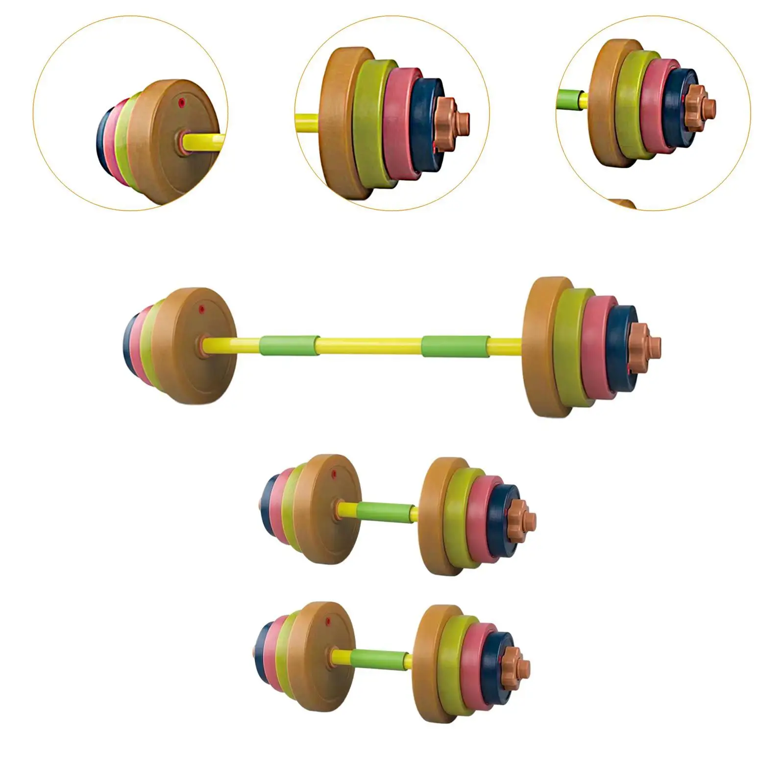 Kids Toys Dumbbells and Barbell Strength Training Equipment Adjustable Fill
