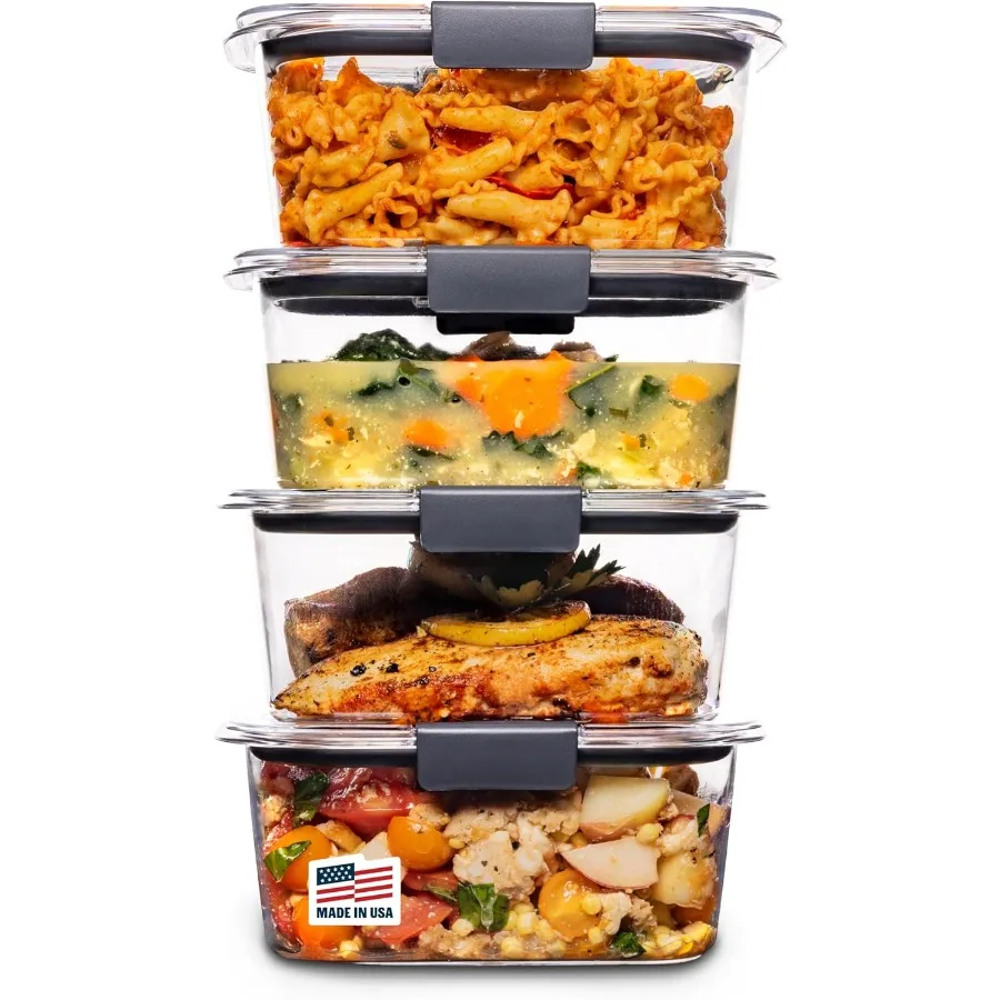 

BPA Free Airtight Food Storage Containers with Lids Set of 4 4.7 Cup Perfect for Lunch Meal Prep and Leftovers Storage in Kitch