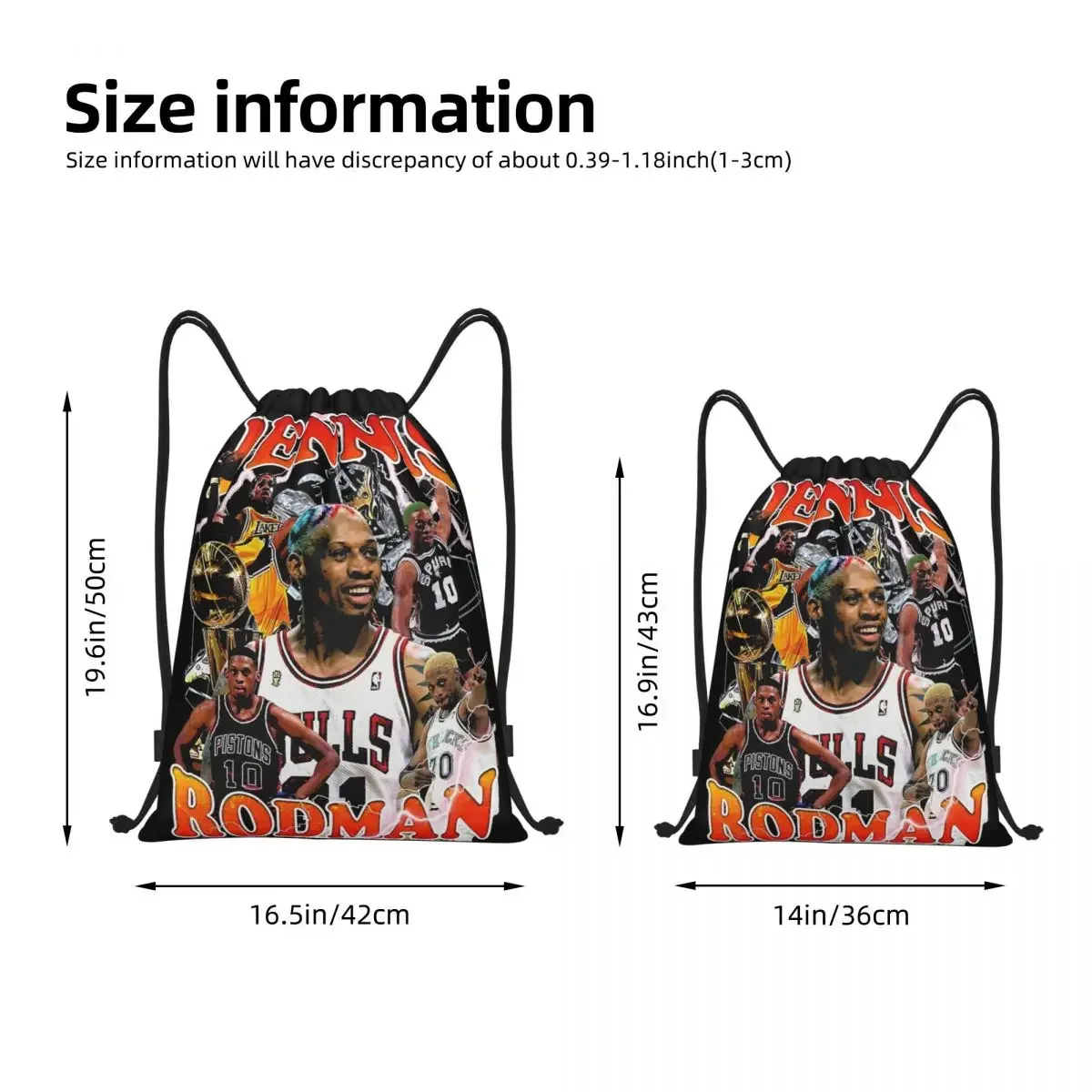 Vintage Basketball Player Drawstring Backpack Gym Sports Sackpack String Bag for Cycling