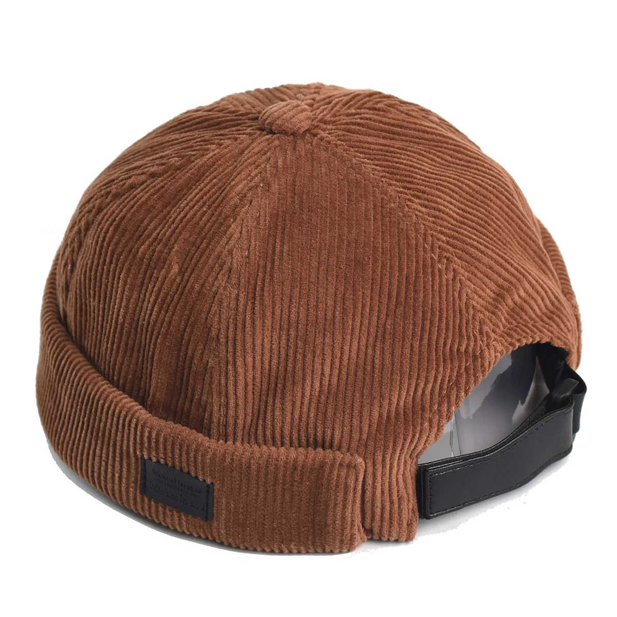NewUnisex Cord Einfarbig Brimless Caps für Männer Frauen Street Hip Hop Hüte Retro Beanie Docker Caps Einstellbare Kuppel Hüte – Detail 9