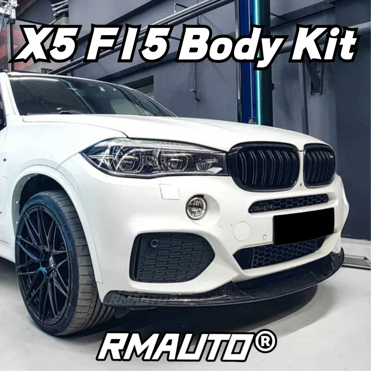 

Real Carbon Fiber X5 F15 Front Bumper Lip Splitter Diffuser Racing Grill For BMW X5 F15 M Sport 2014-2018 Accessories Body Kit