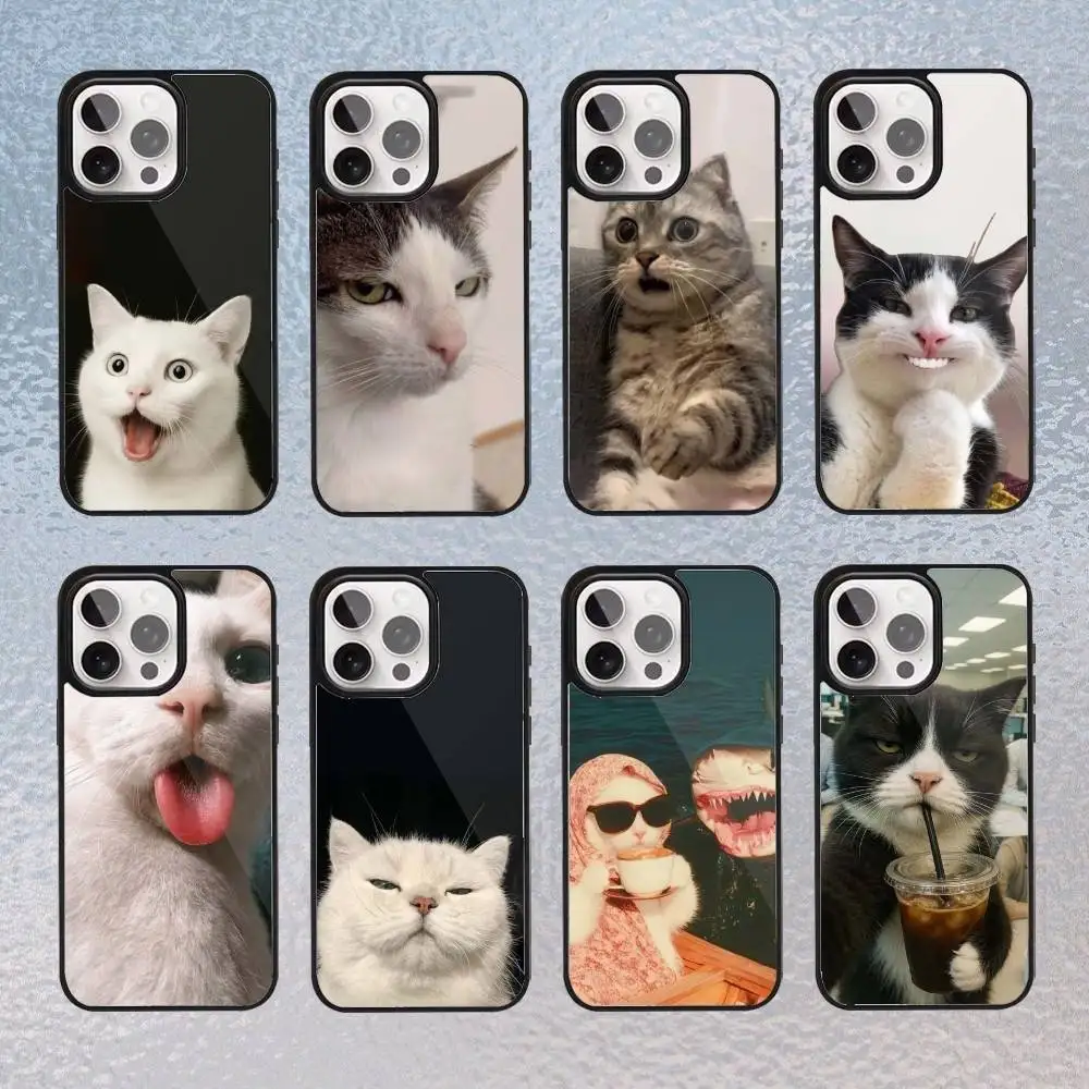 

Funny and amusing cats Phone Case For iPhone17,16,15,14,13,12,11 Plus,Pro Max Magnetic Magsafe Wireless Charging