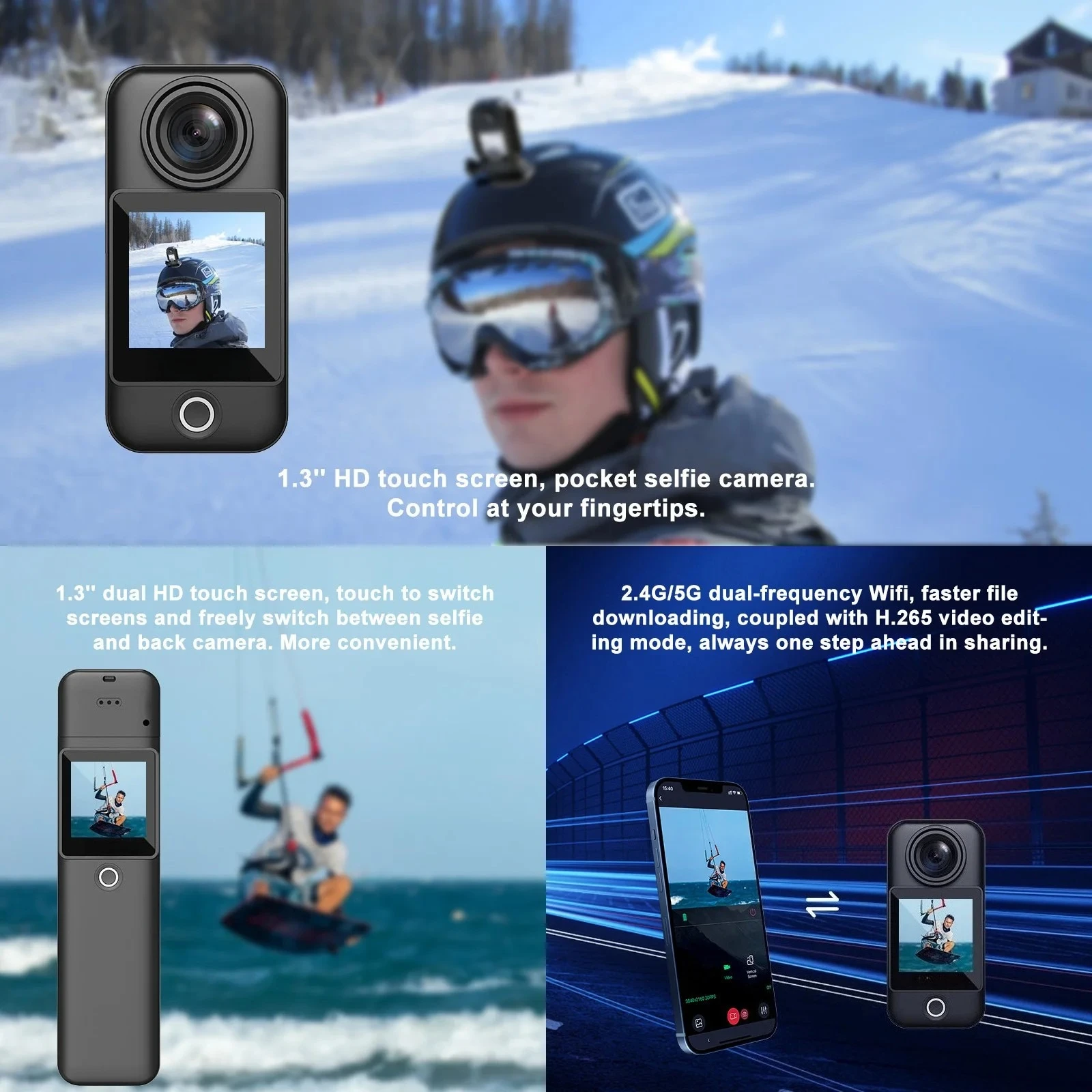 C300 4K Mini Thumb Camera | Multi-Language Support (20+ Languages) Action Cam