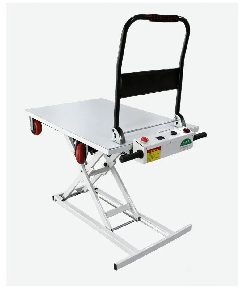 Multifunctional Electric Lifting Scissor Lift Hydraulic Cargo Trolley Portable Vehicle-mounted Folding Flatbed Truck 200kg-500kg