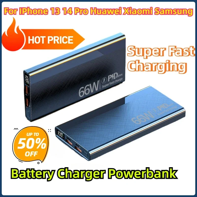 30000 mAh Power Bank 66 W Super Snel Opladen Voor IPhone 13 14 Pro Huawei Xiaomi Samsung PD 20 W Externe Batterij Oplader Powerbank