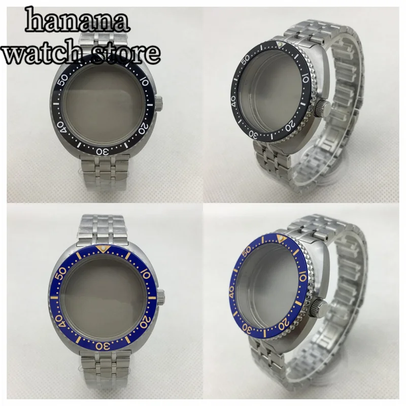 BLIGER 43mm silver case sapphire glass ceramic bezel fits NH35 NH36 movement 3 point crown stainless steel bracelet