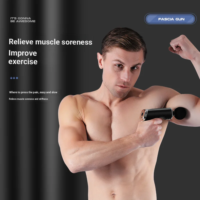 Carbon Fiber Style Portable Massager | Travel-Friendly Body Relax Tool, Powerful Torque, Ergonomic Design for Easy Grip.