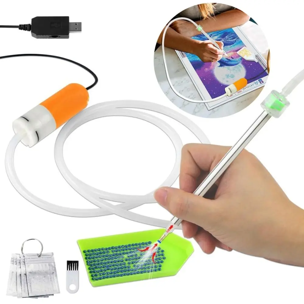 

DIY Vacuum Diamond Art Pen Kits Automatic Adjustable Vacuum Pumps Diamond Painting Drill Pen Craft Stable Embroidery Drill Pen