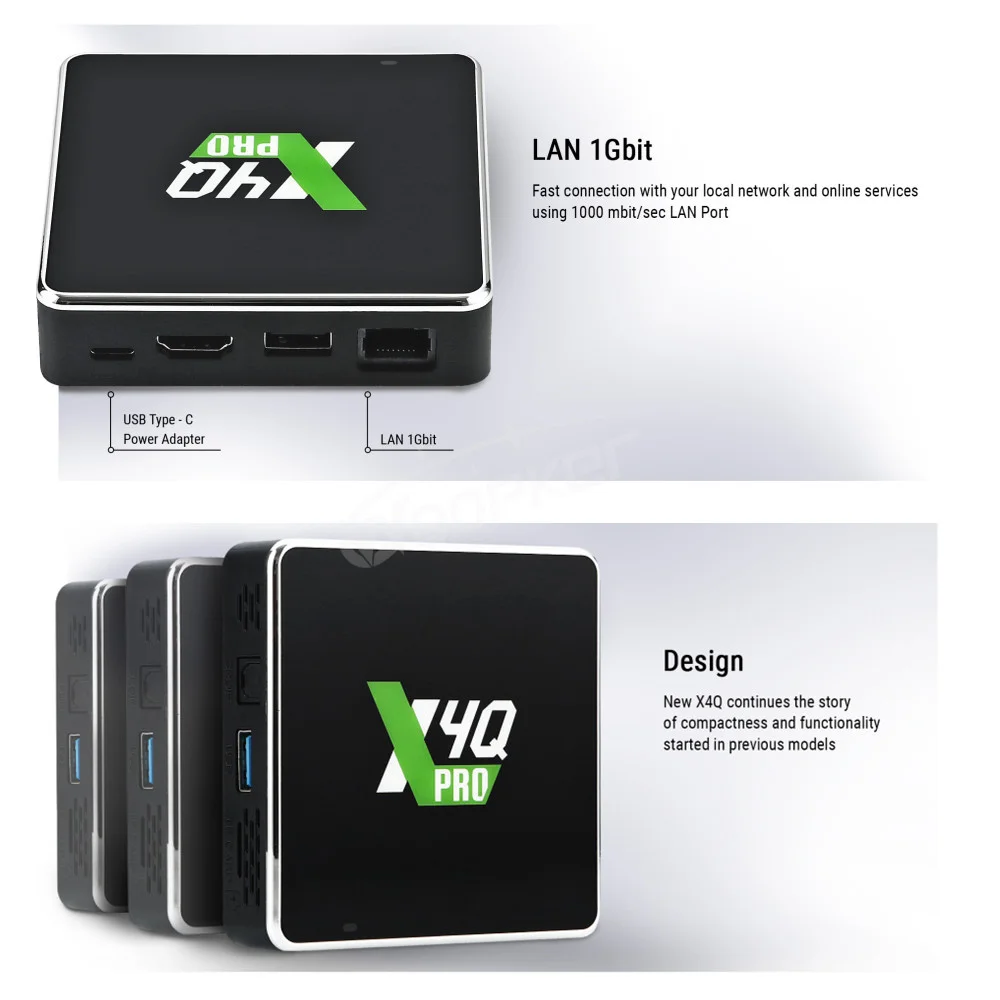 Imagem -05 - Woopker-ugoos X4q Pro tv Box Android 11 Leitor Multimédia de Alta Definição 4gb Ram Hdr Av1 hd 4k Wifi de Banda Dupla Lan 1000m