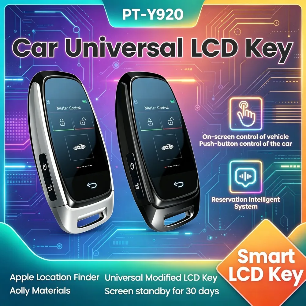 CF920 Universal Modified Smart LCD Key for BMW Ford Toyota Audi Benz Kia Lexus Hyundai VW Comfortable Entry Auto Lock Keyless Go