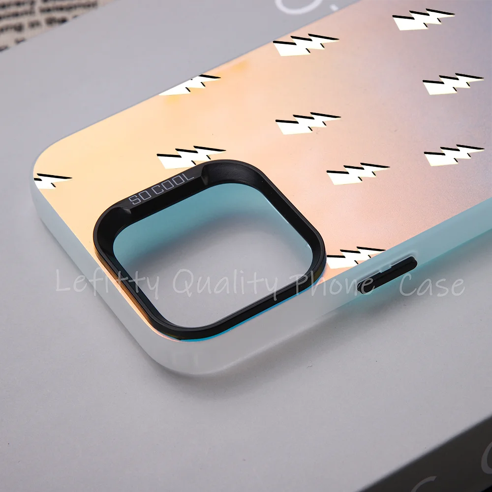 Lightning Girl Bow Cool Phone Case Laser Metallic For IPhone 16 15 14 13 12 11 Pro Max Matte Aurora Multicolor Gradient Cover