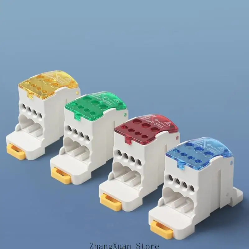 Stromkabel, elektrischer Anschluss, DIN-Schienenmontage, Anschlussdose, Mehrfachsteckdose, Klemmenblock, Schienenverteilerbox – Detail 4