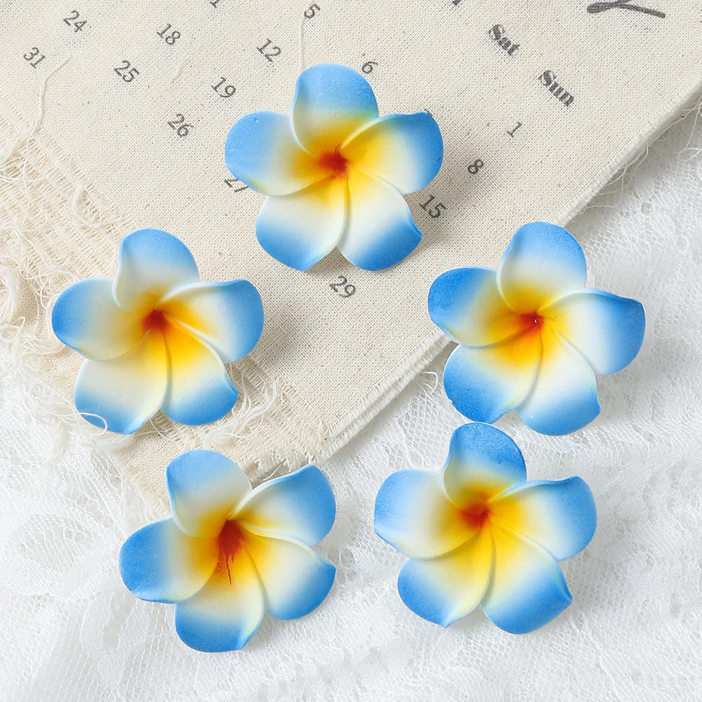 10/20 Stück 4,5 cm künstliche Blumen, hawaiianische Party-Kunstblumen für Hochzeitsdekoration, handgefertigte DIY-Bastelgeschenke, Zubehör – Detail 11
