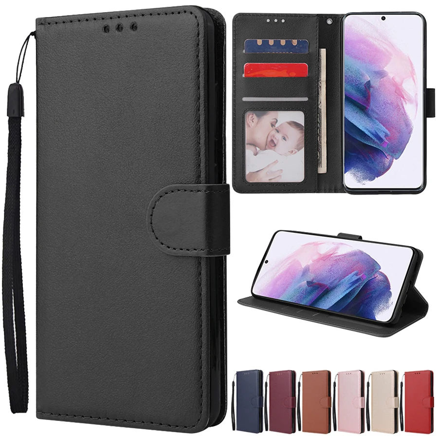 Flip Wallet PU Leather Case For Galaxy S22 S21 S20 Plus Ultra FE S10 S9 S8 Plus S7 S6 Edge S5 Note 10 Note 20 Ultra Cover Case