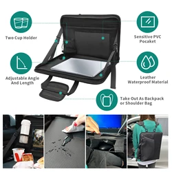 For Tesla Model 3 Y X S Car Laptop Steering Wheel Foldable Tray Bag ,Back Seat  Work Table Holder 2017 2018 2019 2020 2021