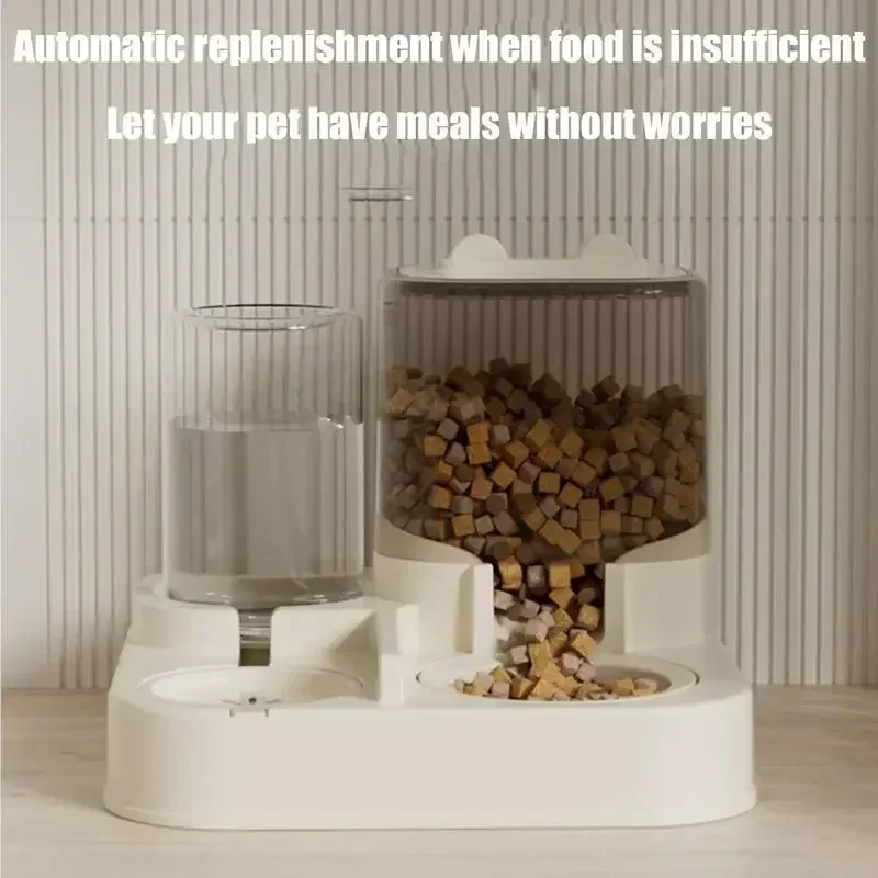 VV-Feeder And Water Dispenser Self-Feeding Kitten Food Feeder Large Capacity Cat Food Dispenser Multifunctional Pet Food