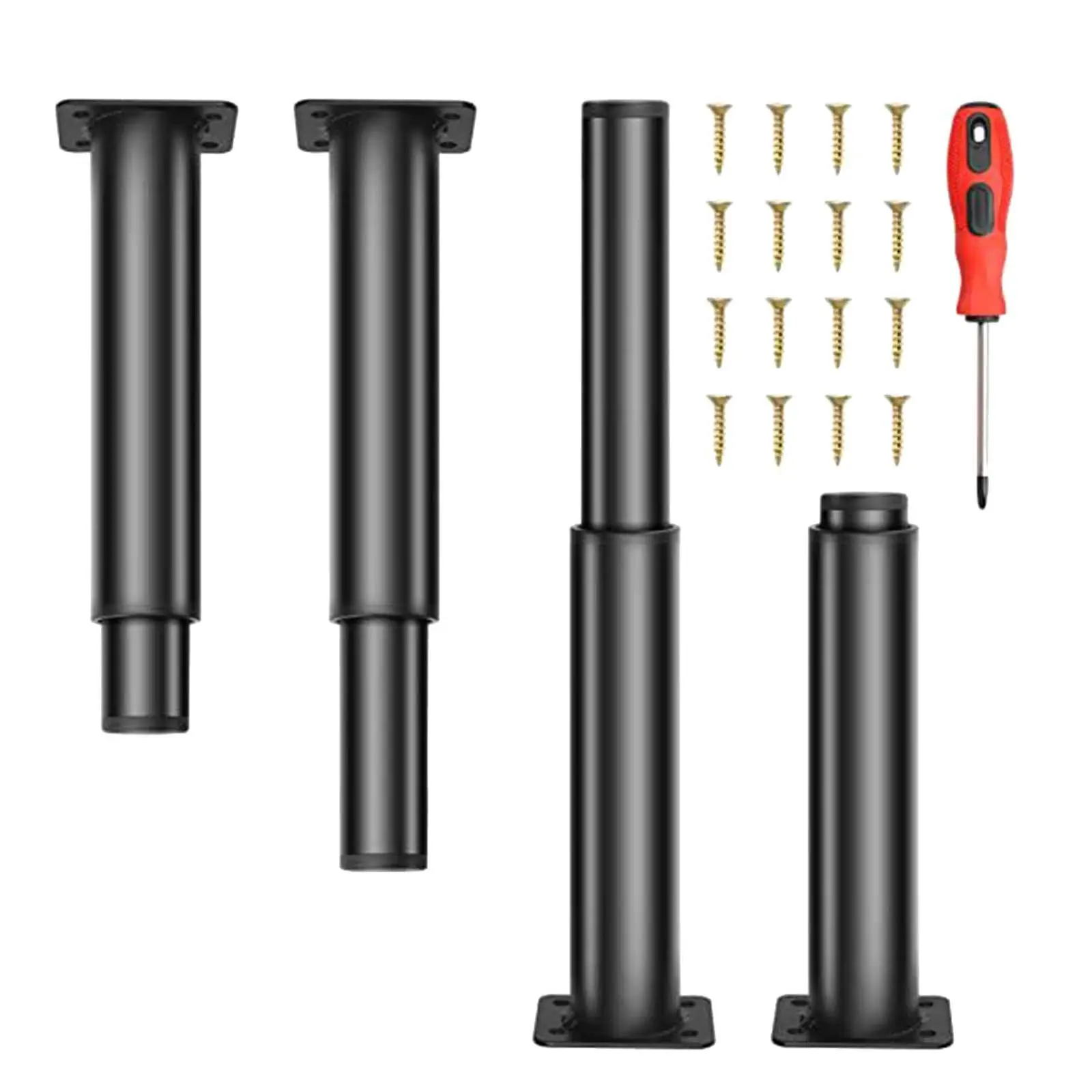 

4Pcs Adjustable Furniture Leg Retractable Metal Adjustable Leg for Table for Furniture Bed Dressing Table Desks Coffee Table