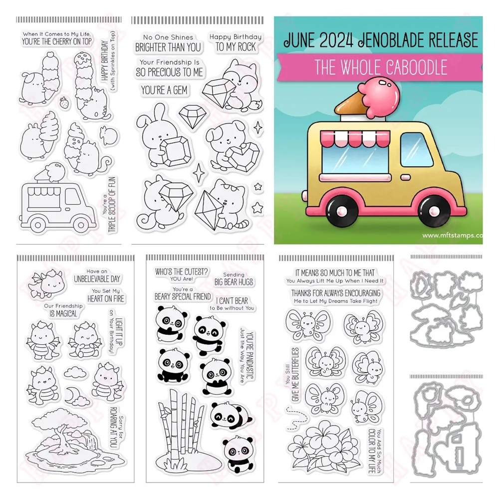 

June 2024 Jenoblade Release: The Whole Caboodle Metal Cutting Dies and Stamps for Scrapbooking DIY Decoration Craft Embossing