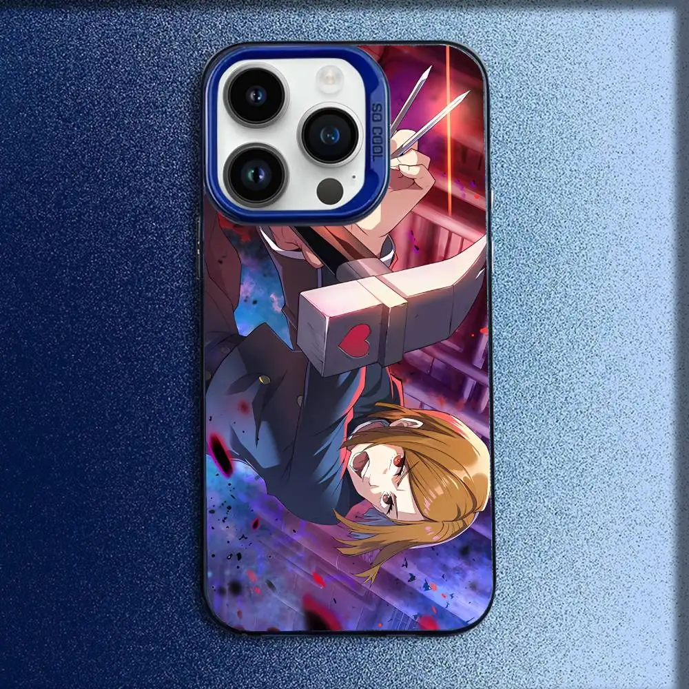J-Jujutsu Nobara Kaisen Kugisaki Phone Case For iPhone 17,16,15,14,13,12,11,Pro,Max,Plus,E,SE4,Air,Mini Blue IMD Box