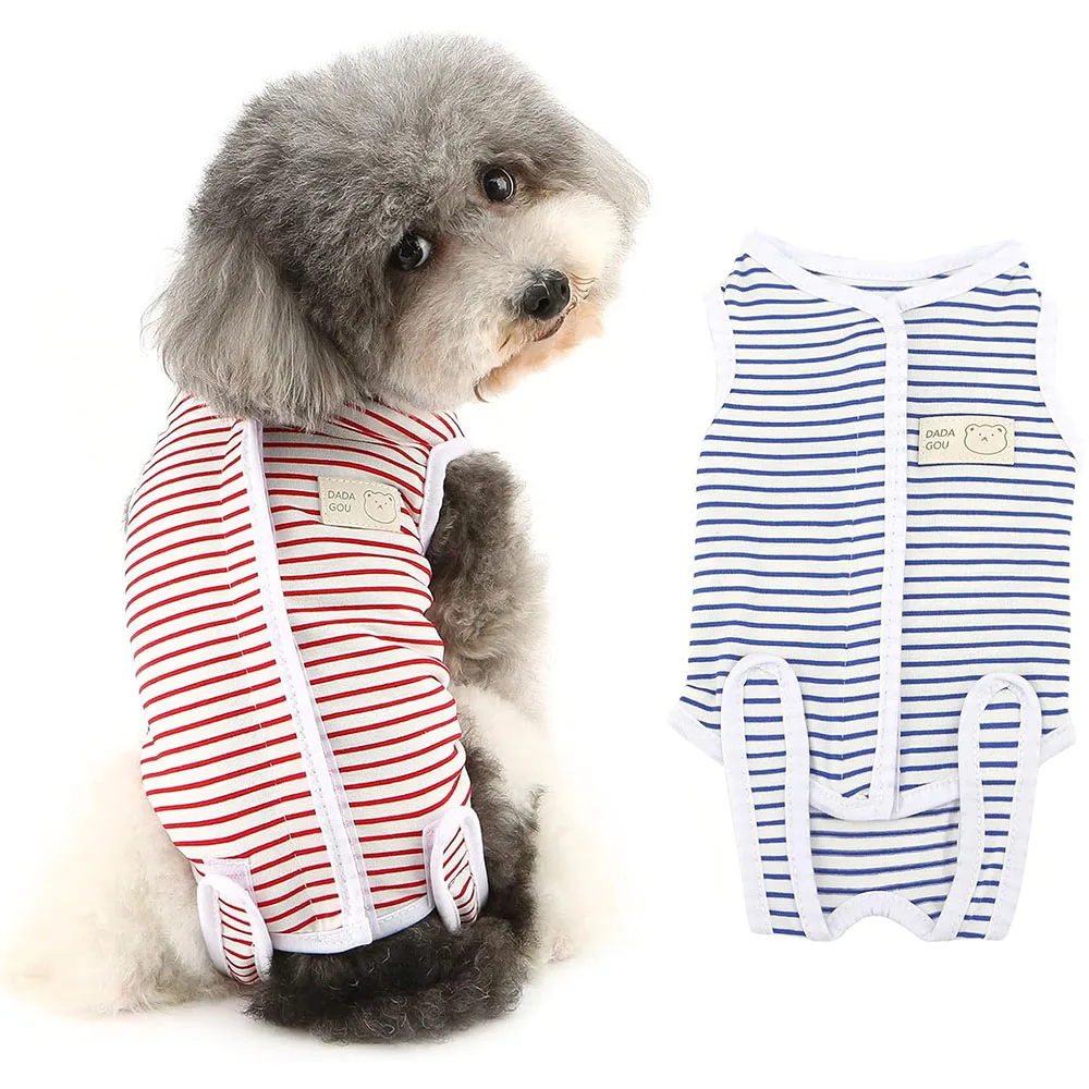 

2PCS Cat Recovery Suit for Male Female Small Dog Onesie for Surgery Spay Neuter, Anti-Licking Skin Diseases Pet Pajama