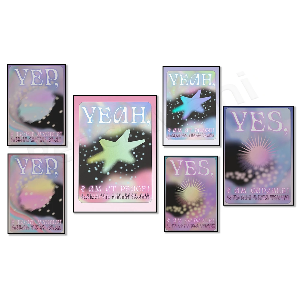 Tryst Myself Print, I am able to print, affirmations, motivational posters, growth mindset, self love, law of attraction,
