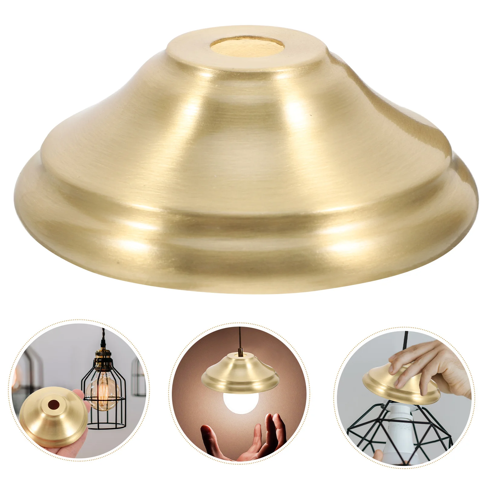 

Brass Lamp Socket Cup 1 Unit Decorative Metal Finial for Modern Lamp Shades DIY Lighting Fixture Upgrade Home Decor Accessory